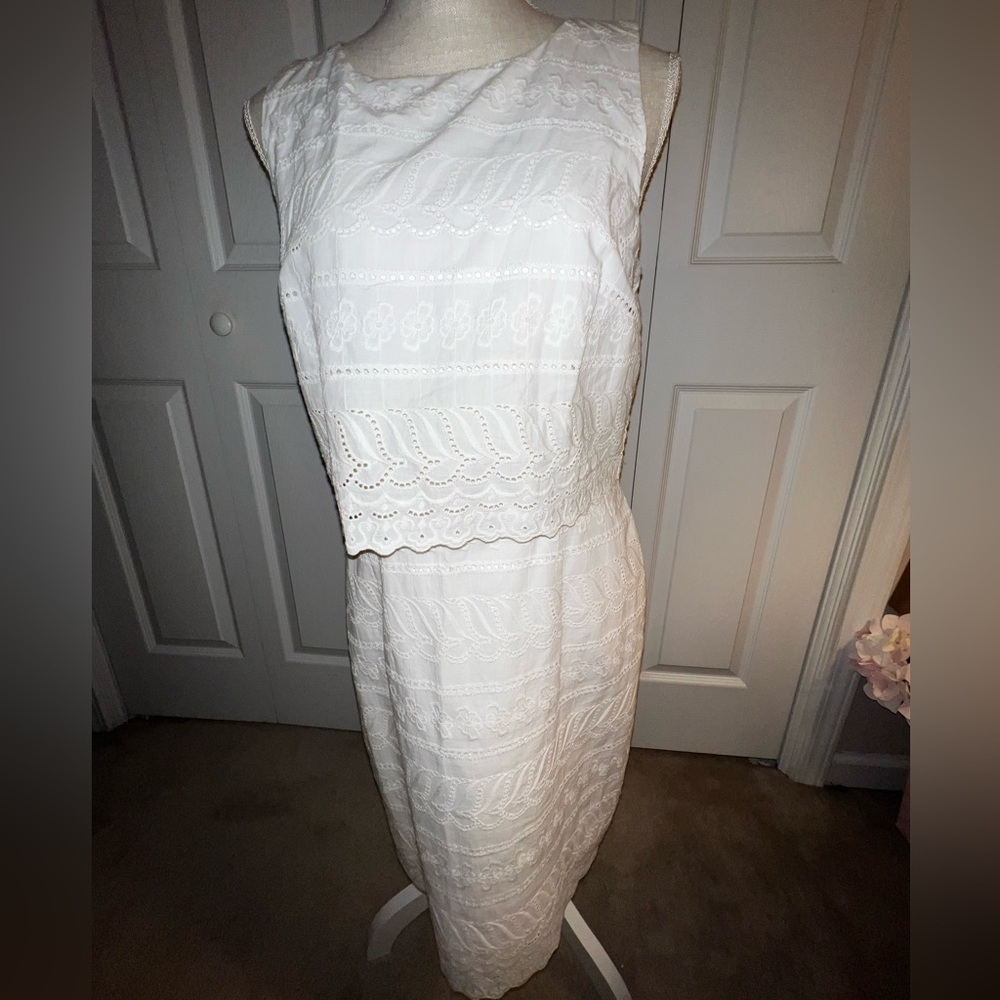 Ivanka Trump White Floral Design Dress